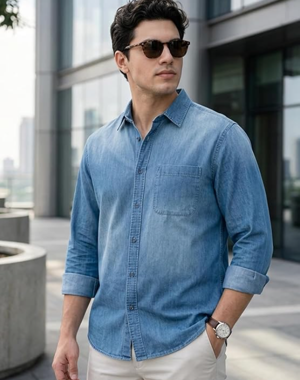 Slim Fit Denim Shirt
