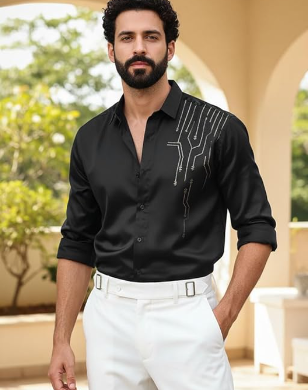 Party Wear Satin Shirt