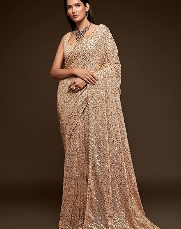 Party Wear Sequin Saree