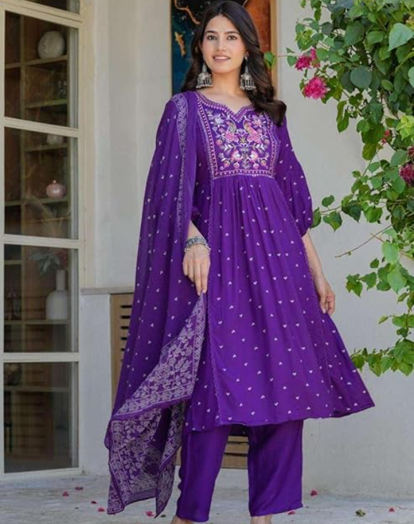 Embroidered Anarkali Kurti